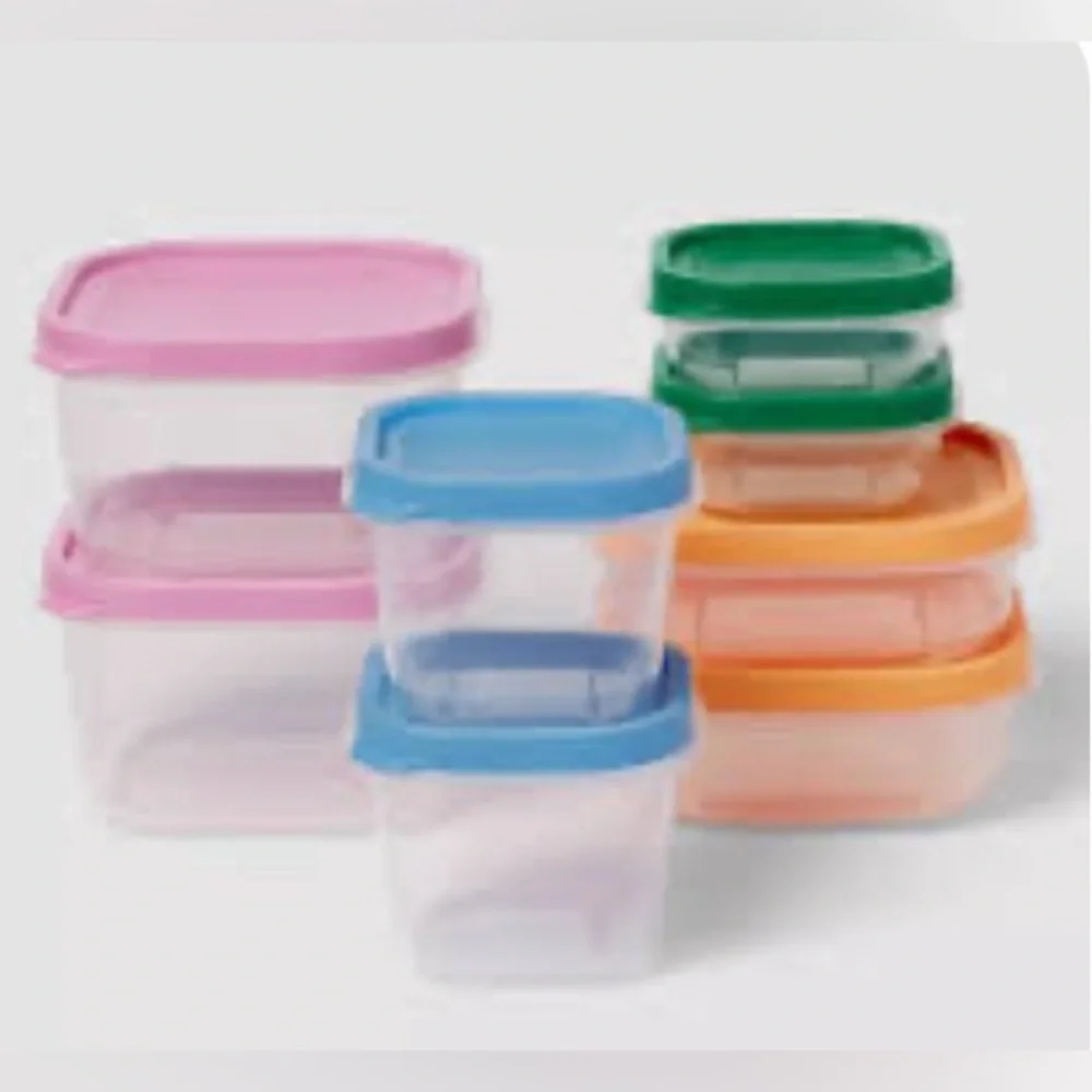 New-8 Food Storage Container Set Multi color freezer & dishwasher safe